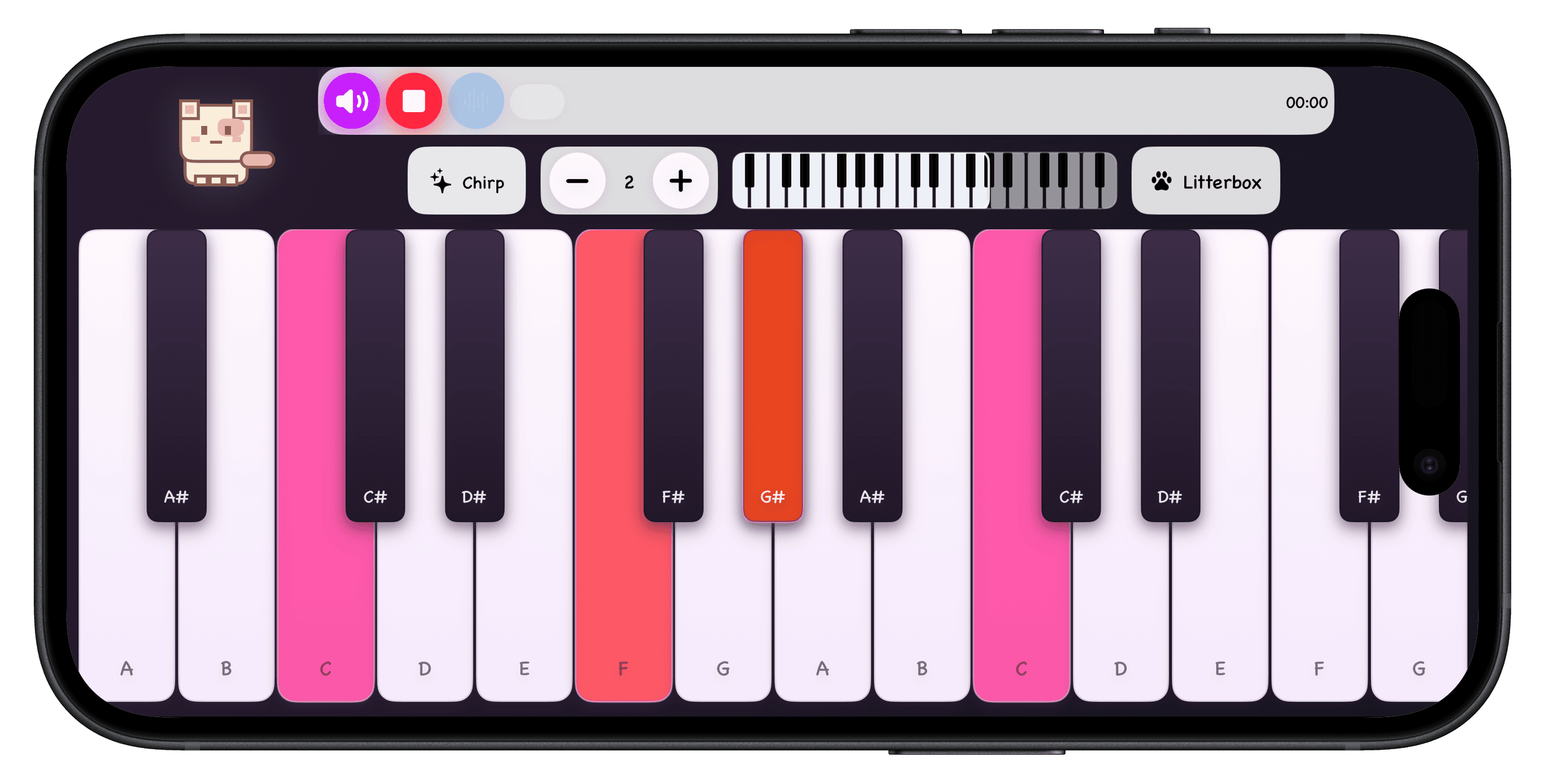 Meowano recording interface